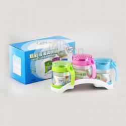 炫彩玻璃調味瓶（三件套